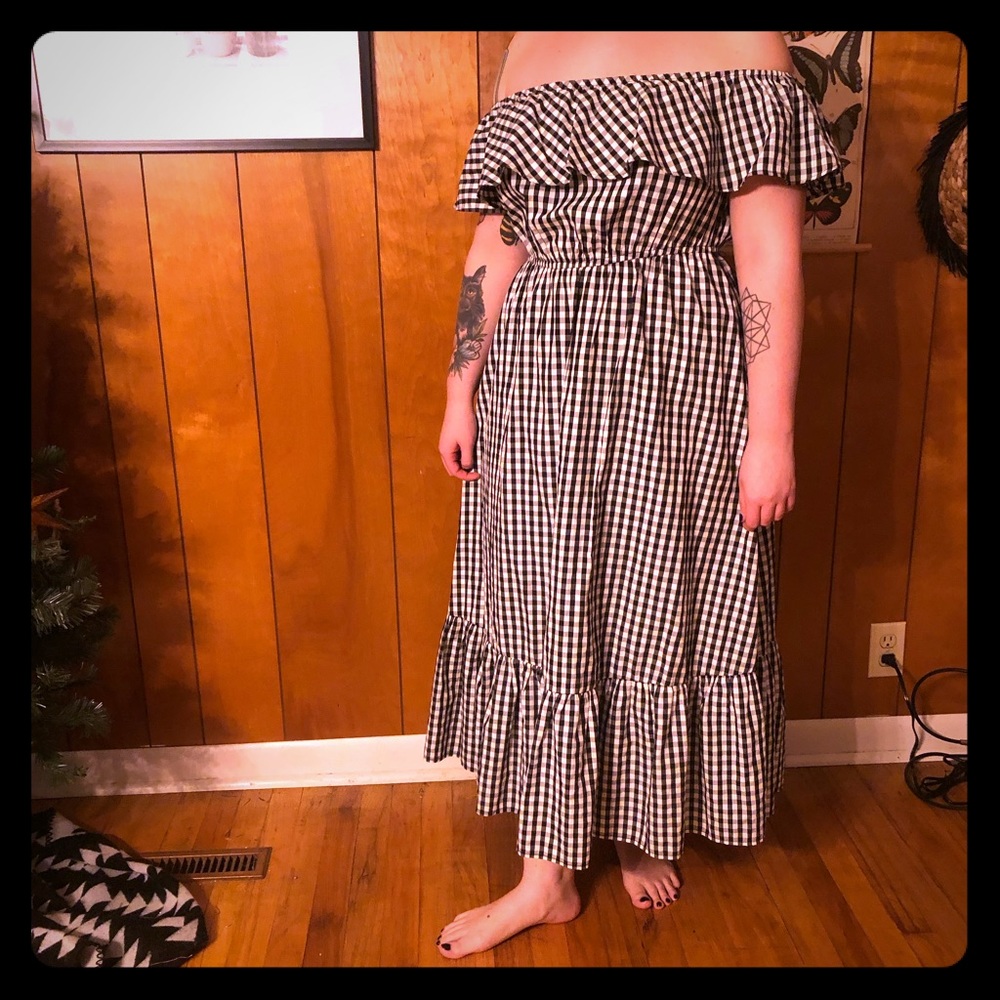 Gingman midi dress